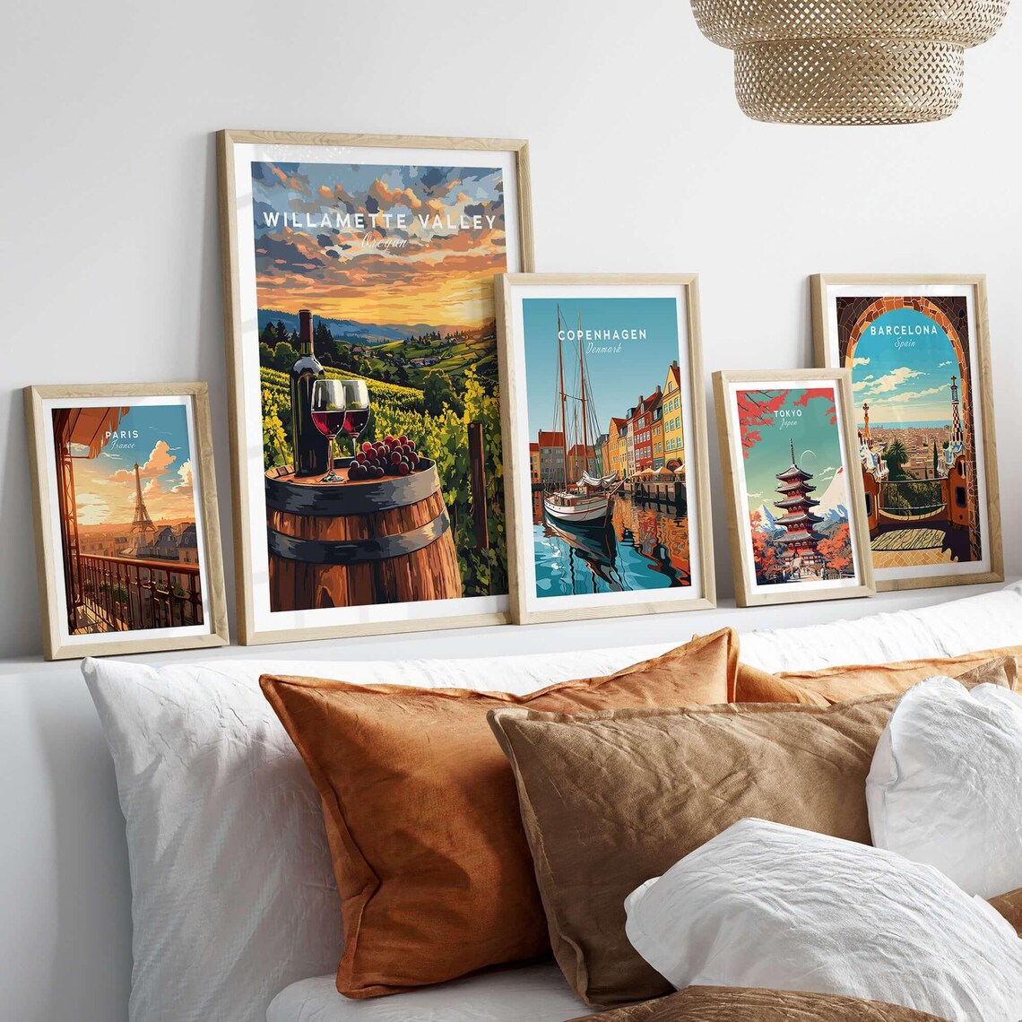 Willamette Valley Wine Country, Vineyard Illustration - Image 3