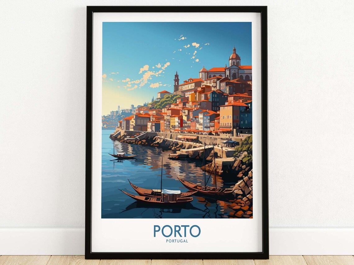 Porto Travel Poster, Personalized Gift Wall Decor