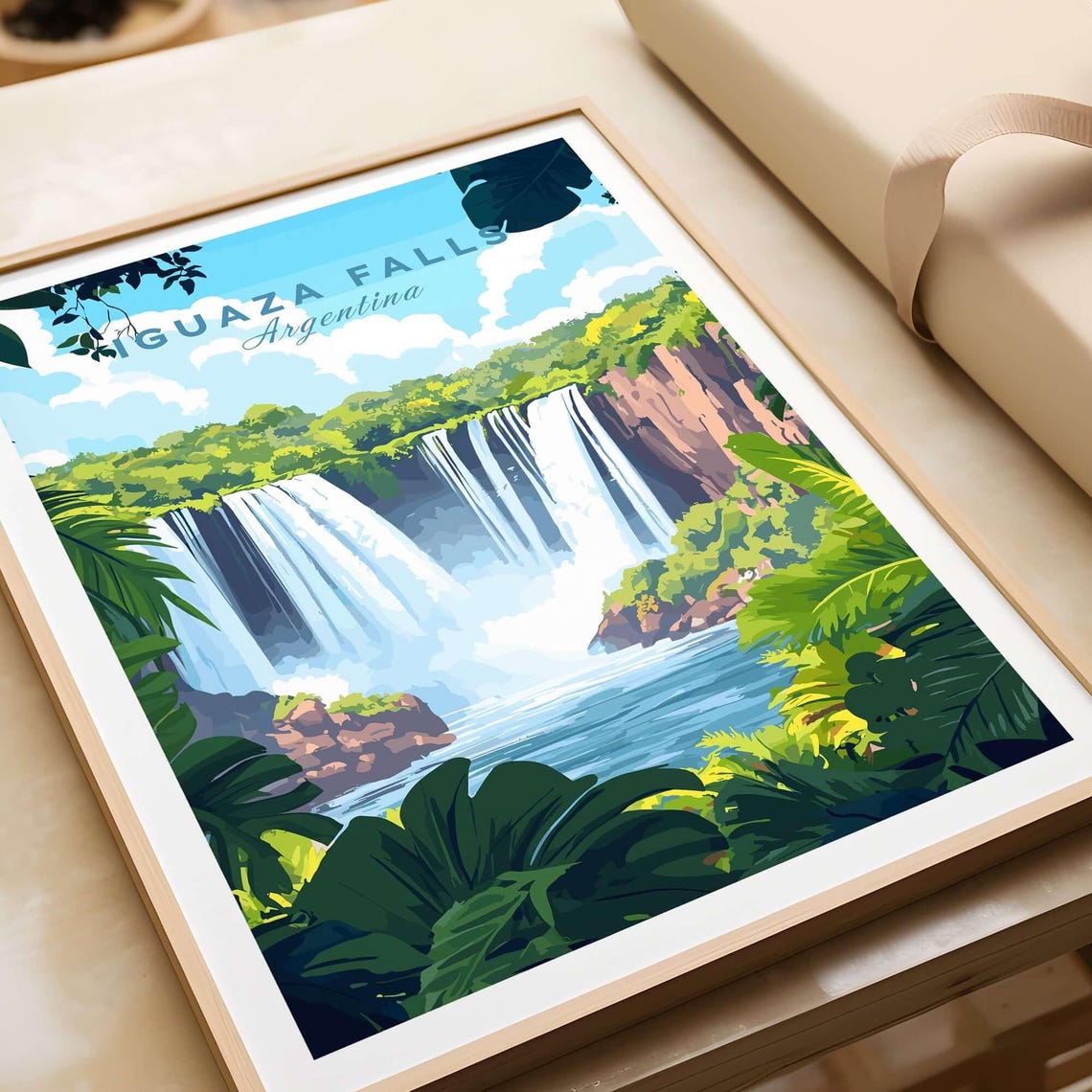 Iguaza Falls Argentina Thundering Waterfall Jungle Travel Poster - Image 4