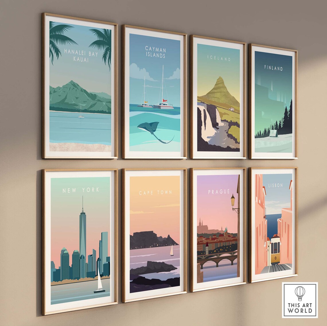 Kauai Travel Poster, Hanalei Bay Hawaii Art Print - Image 3