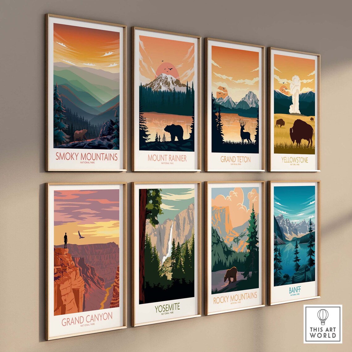 Smoky Mountains National Park Travel Poster Art Print - Image 3