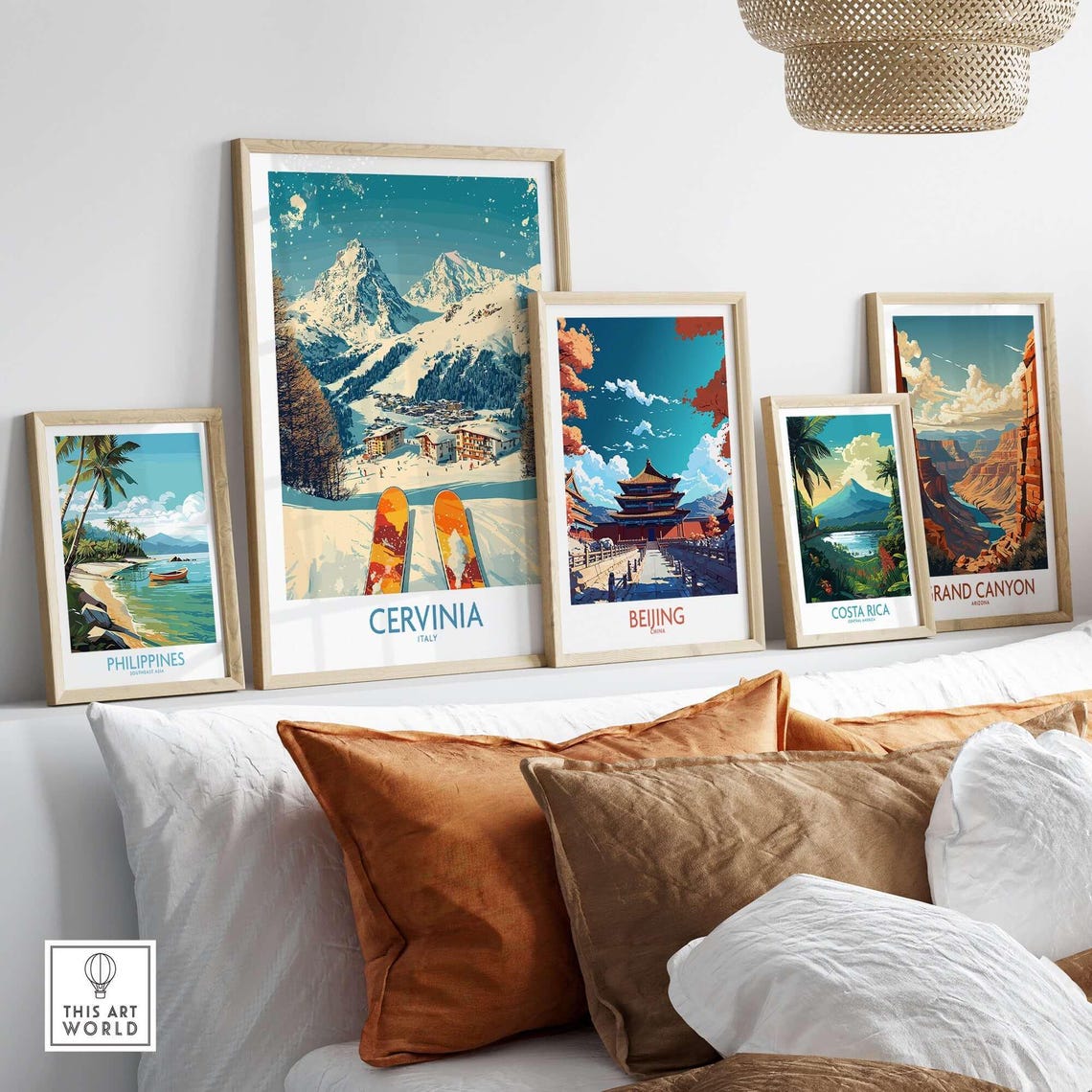 Cervinia Ski Resort, Winter Sports Travel Poster - Image 3