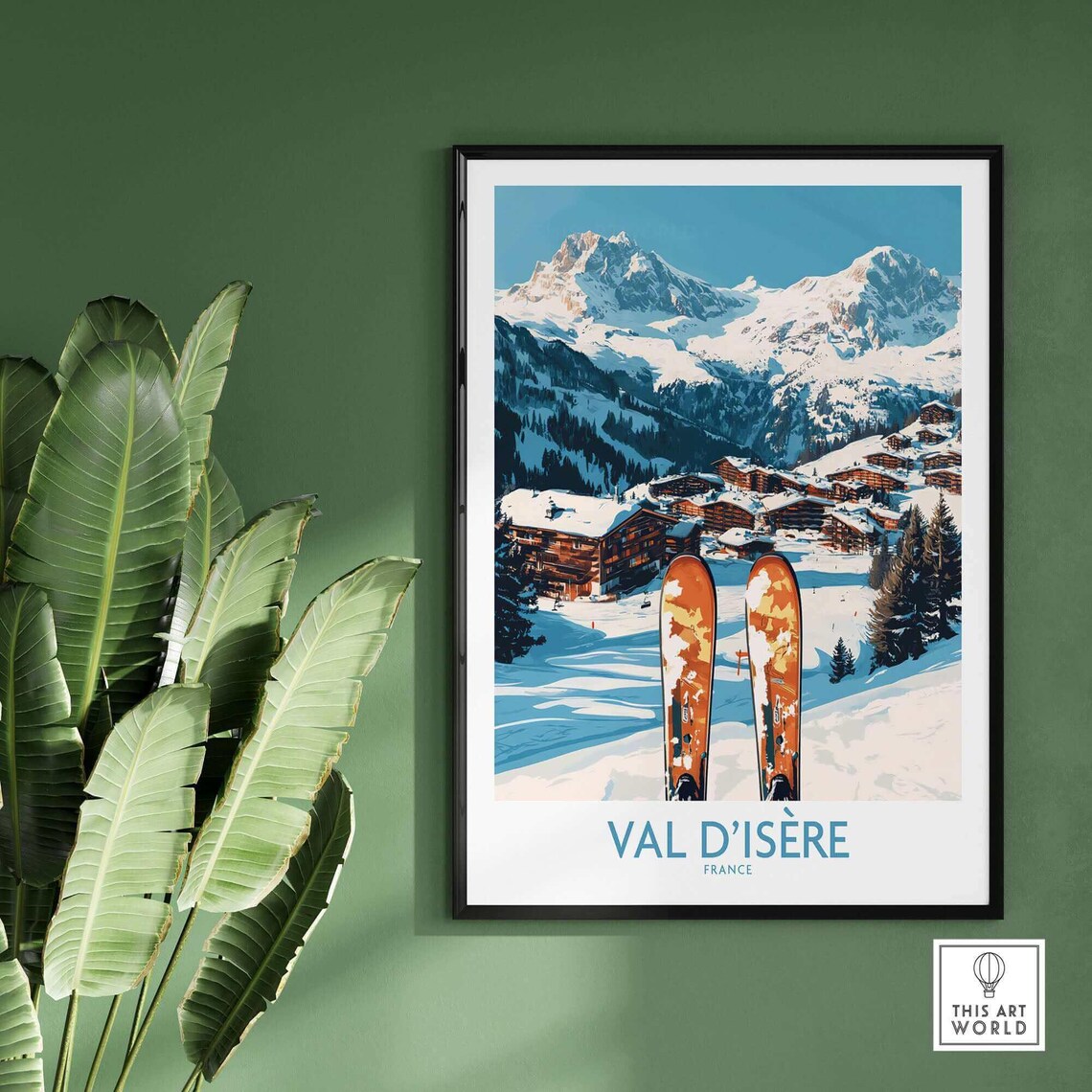 Val Disre Ski Poster, France Mountain Art - Image 2