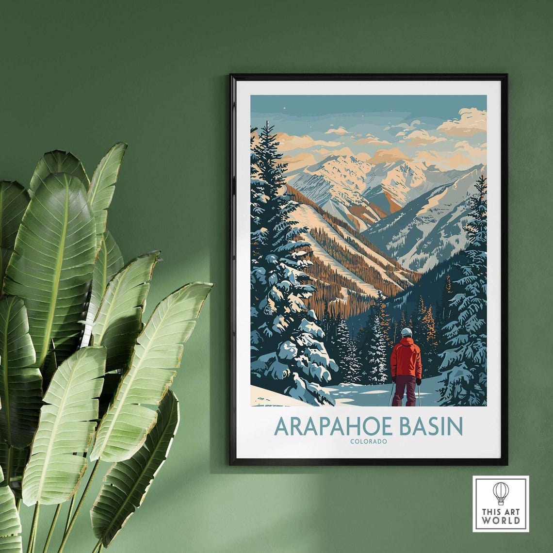 Arapahoe Basin Ski Poster, Winter Sports Gift - Image 2