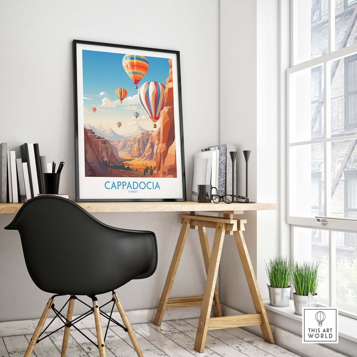 Cappadocia Turkey Travel Poster, Art Print - Image 4