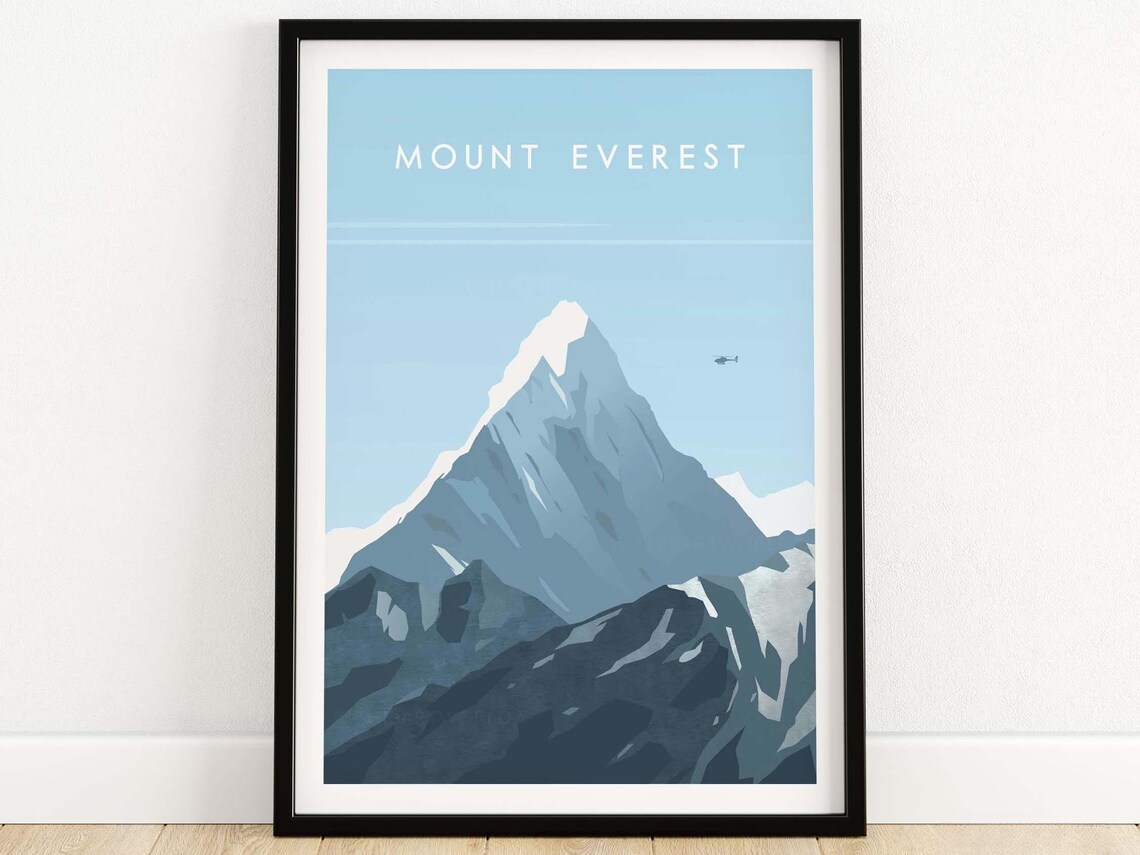 Mount Everest Himalayan Travel Poster, Travel Print - Image 4