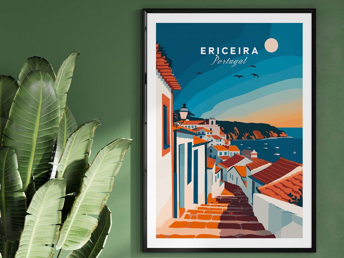 Ericeira Portugal Minimalist Travel Poster Print
