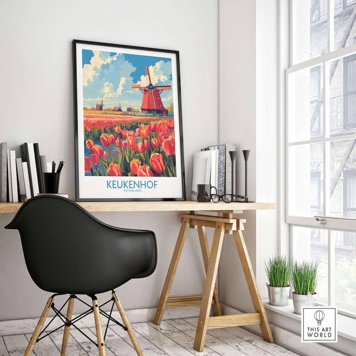Keukenhof Travel Poster, Tulips Netherlands Gift - Image 4