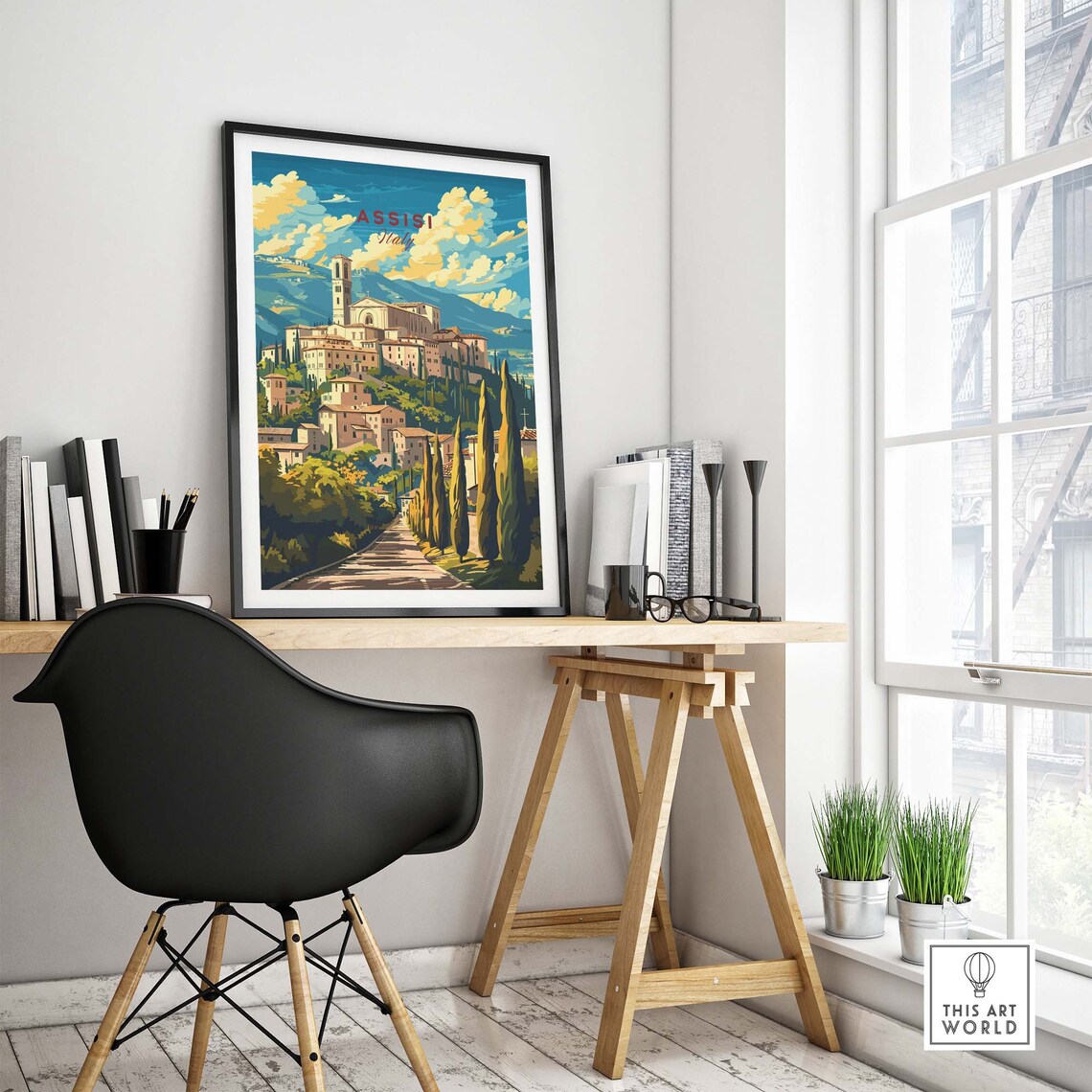 Assisi Italy Travel Poster, Home Decor Art Print - Image 4
