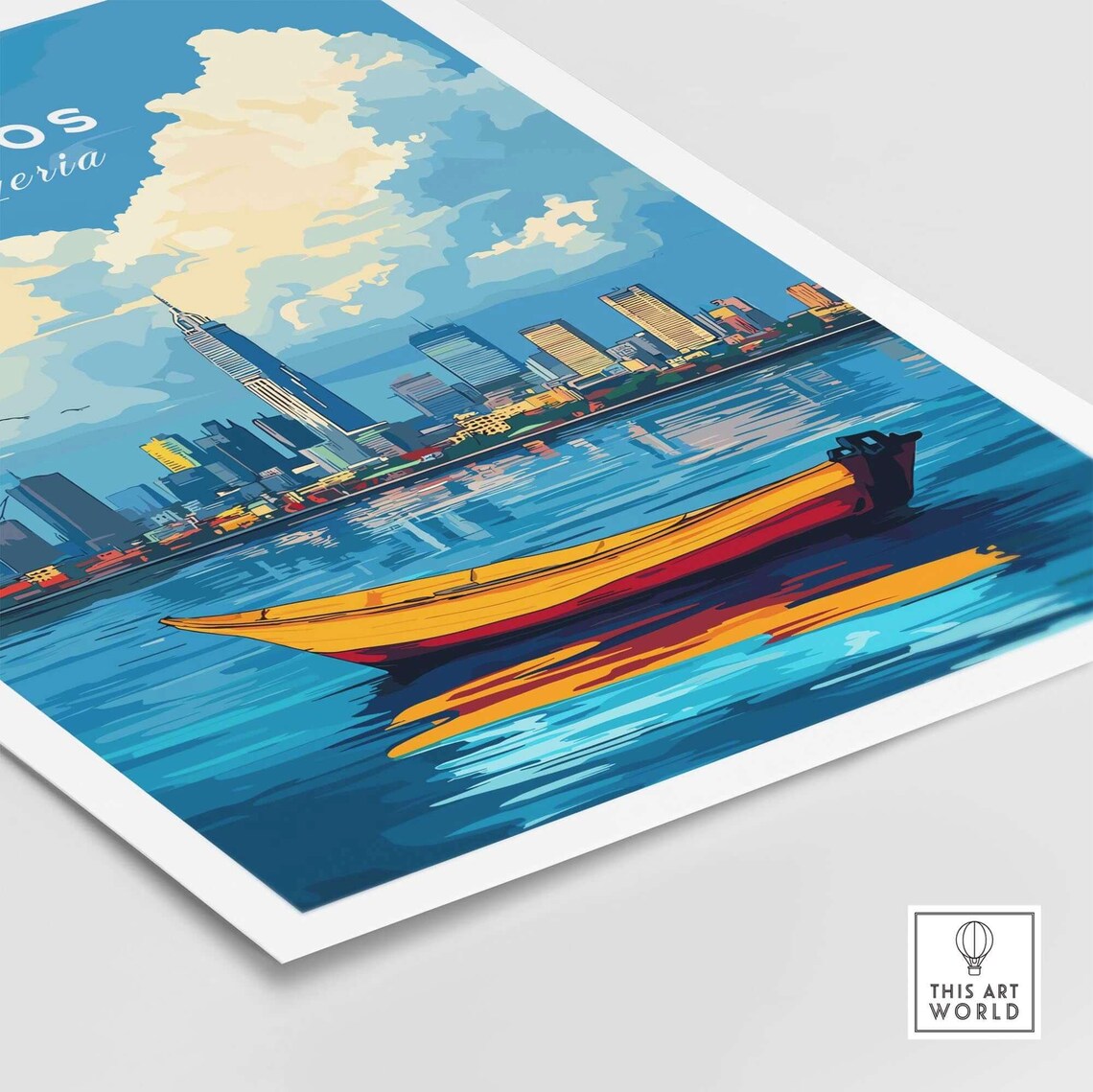 Lagos Nigeria Travel Poster, Illustration Artwork - Image 5