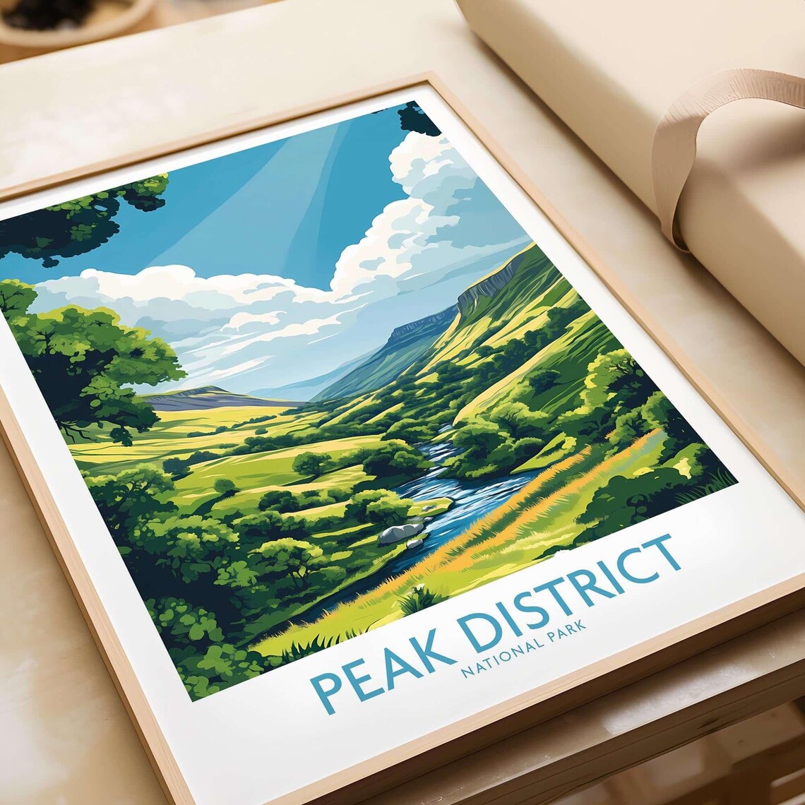 Peak District Travel Poster, National Park Illustration