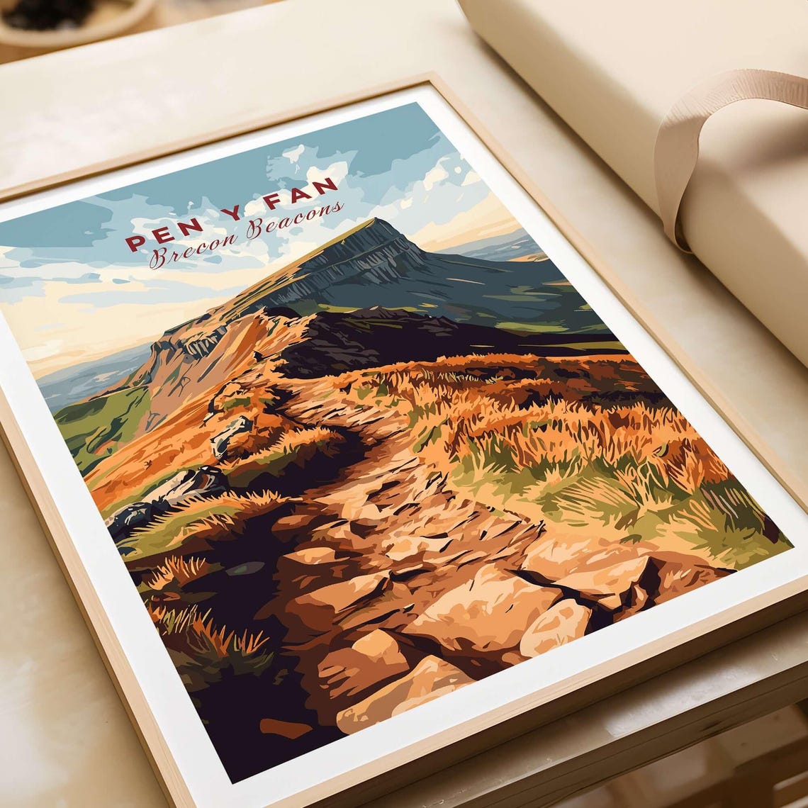 Pen Y Fan Brecon Beacons Mountain Trail Vintage Travel Poster - Image 3