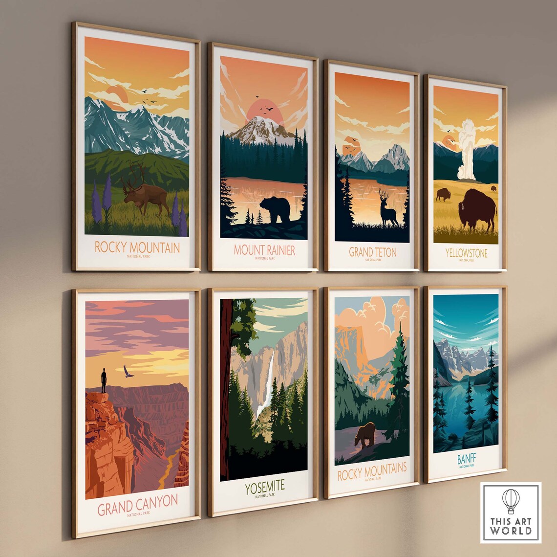Rocky Mountain National Park Elk Vintage Travel Poster Wildlife - Image 3