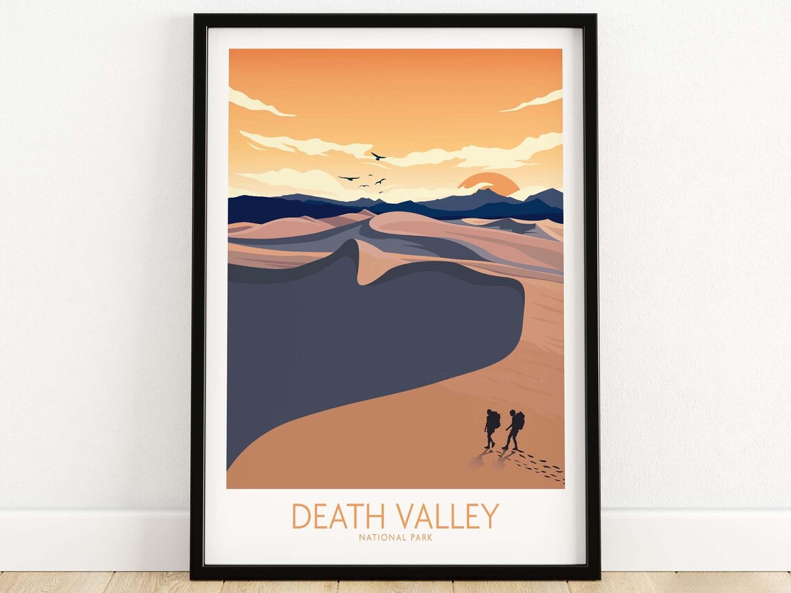 Death Valley National Park Travel Poster, Wall Art