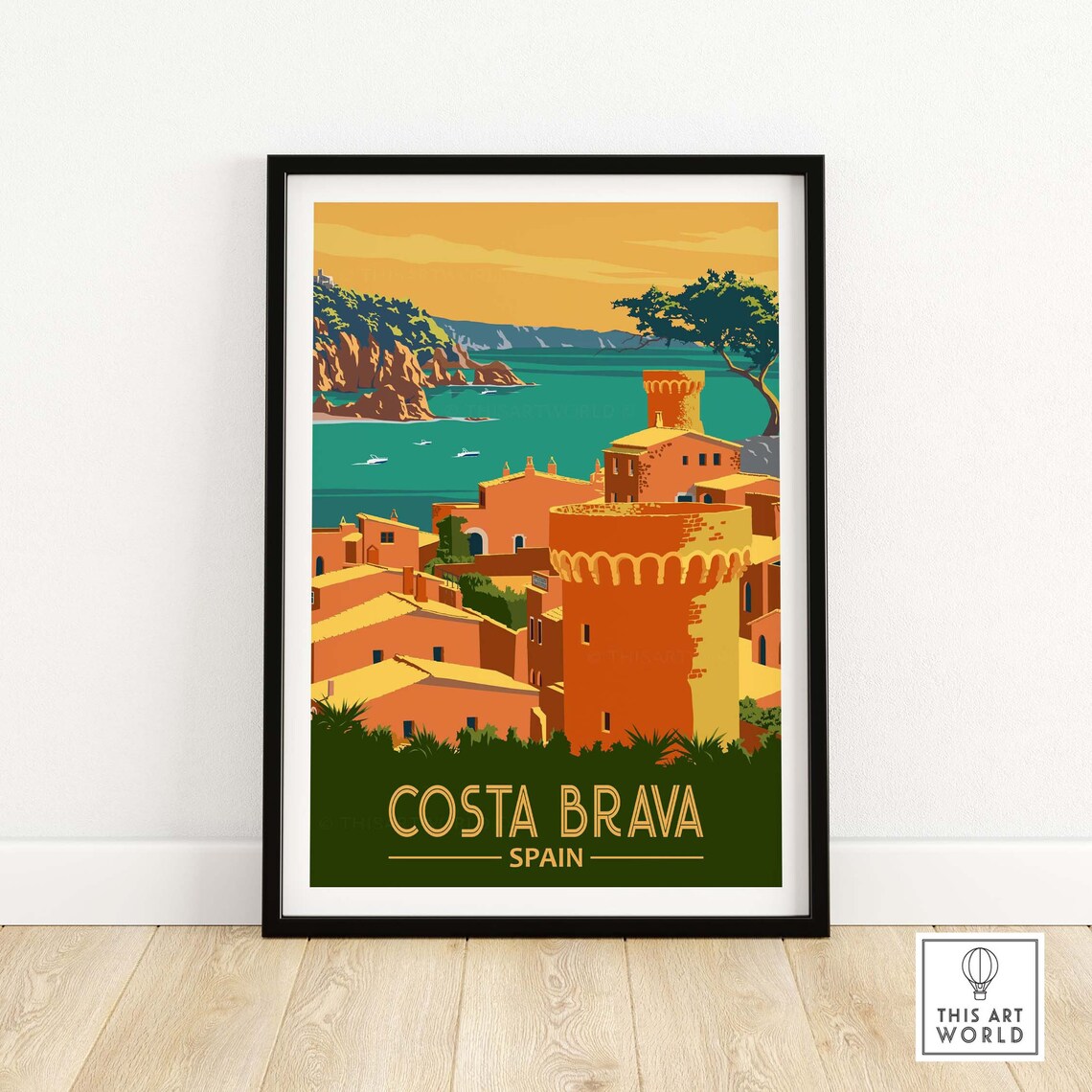 Costa Brava Travel Poster, Spanish Home Decor - Image 3