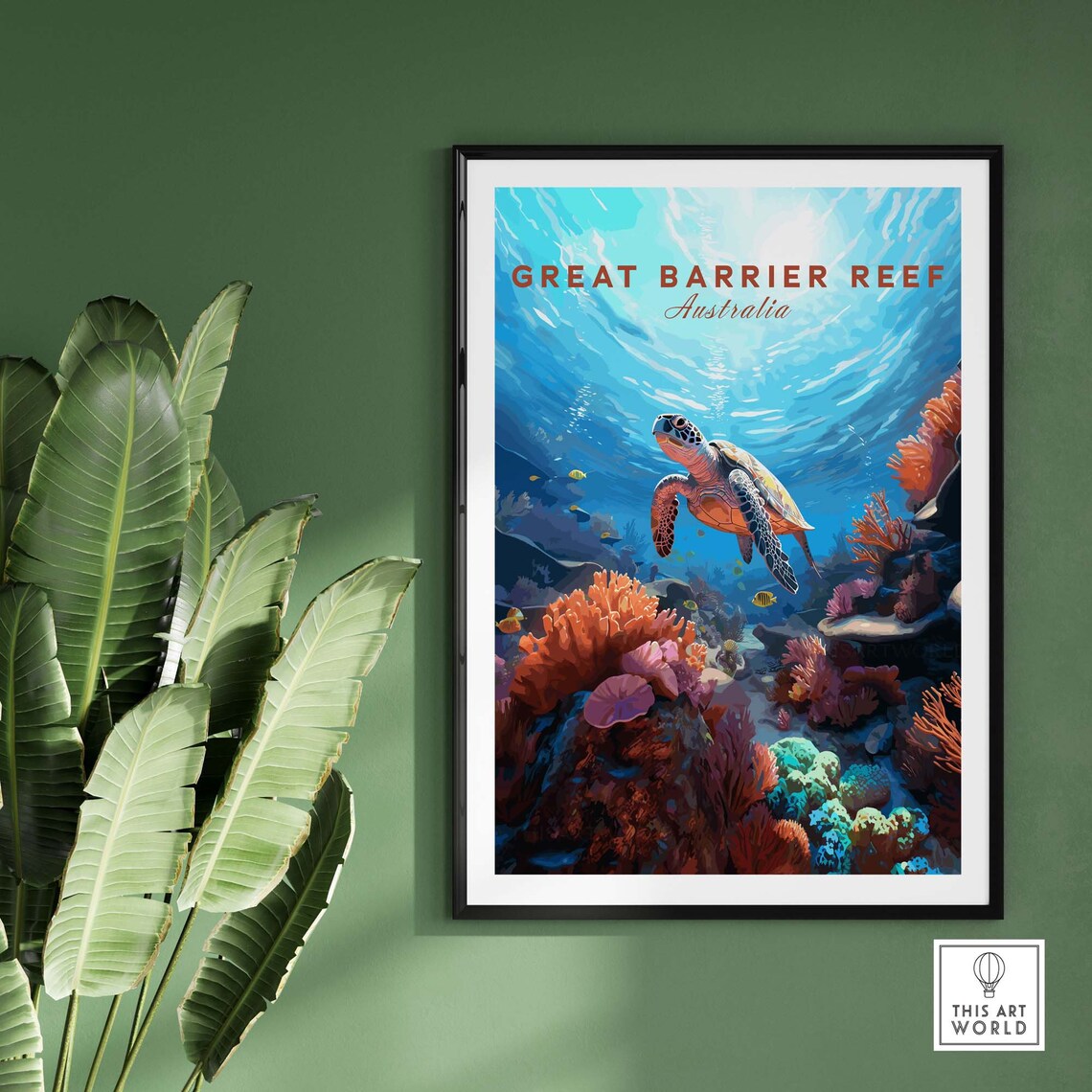 Great Barrier Reef Australia Travel Poster, Wall Art Print - Image 2