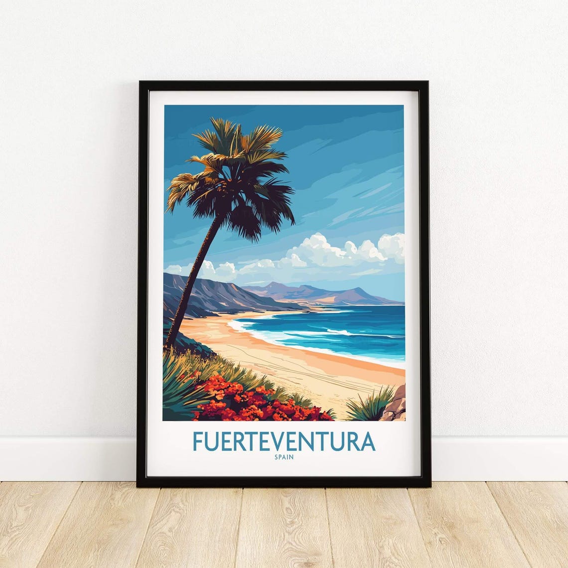 Fuerteventura Travel Poster, Canary Islands Illustration - Image 5