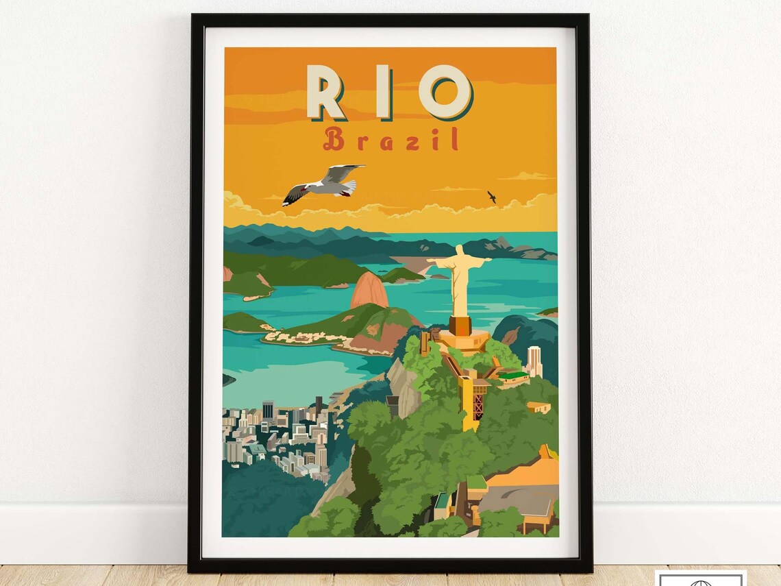 Rio De Janeiro Brazil Gift Wall Art Print