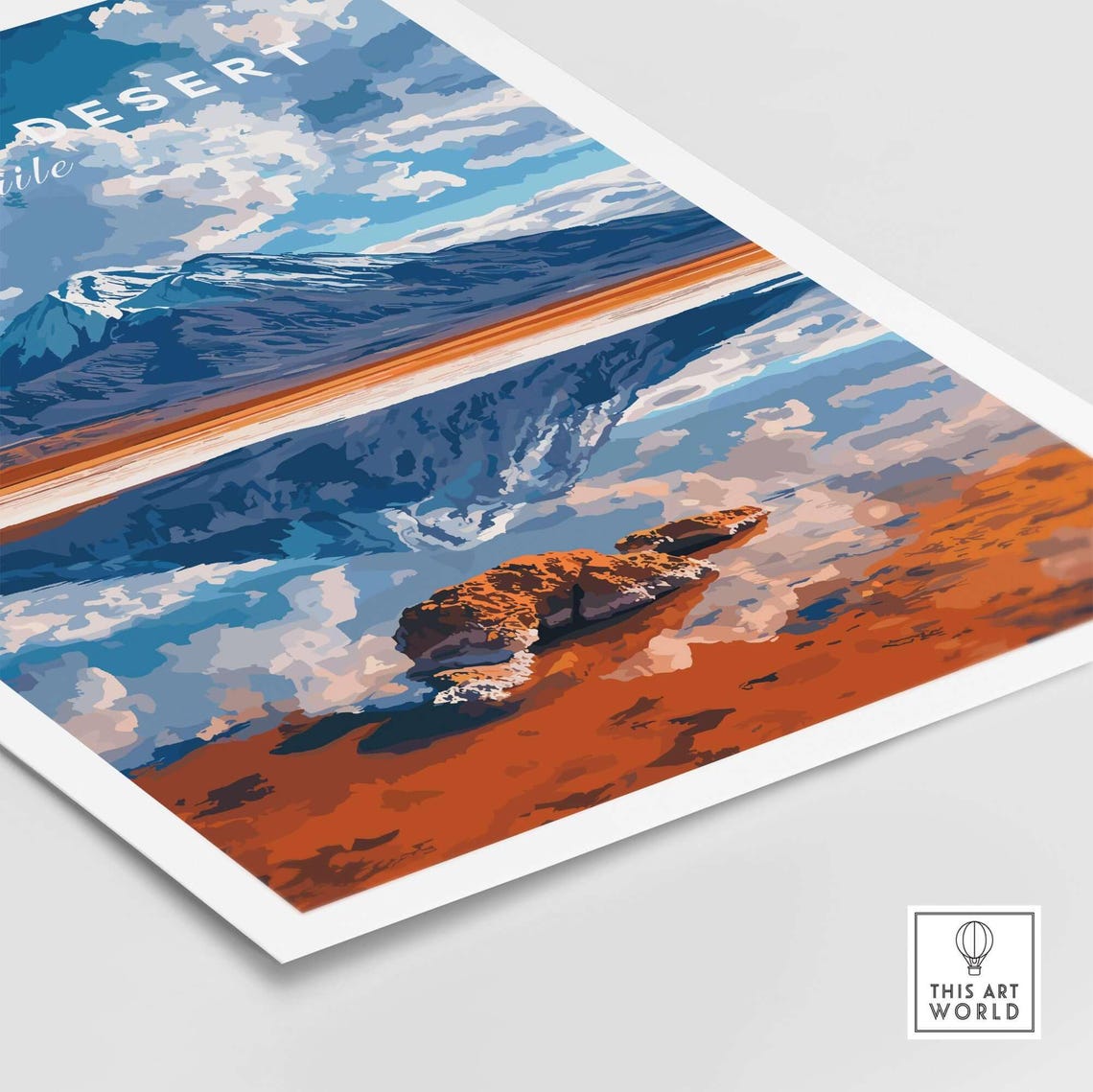 Atacama Desert Travel Poster, Chile Landscape - Image 5