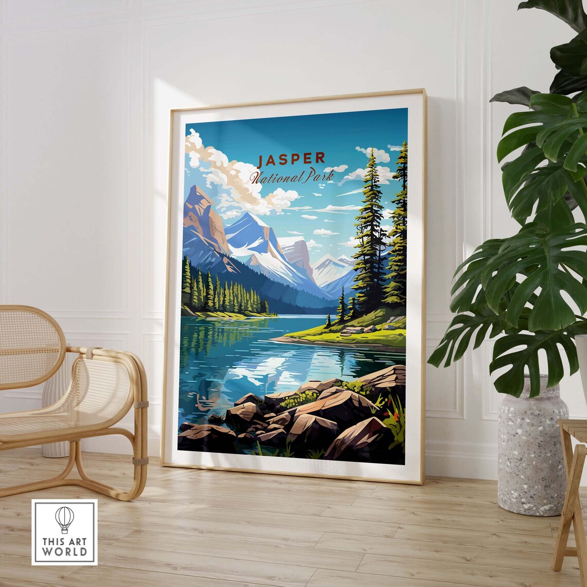 Jasper National Park Travel Poster, Home Decor Print - Image 3