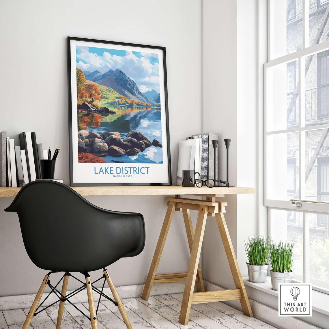 Lake District Travel Poster, Cumbria England - Image 4