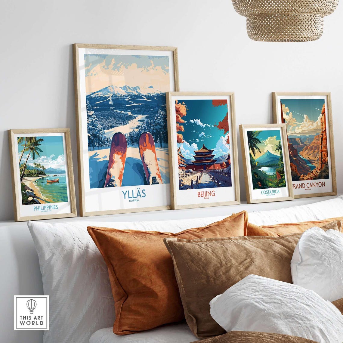 Ylls Ski Art Print, Norway Ski Lodge Decor - Image 3