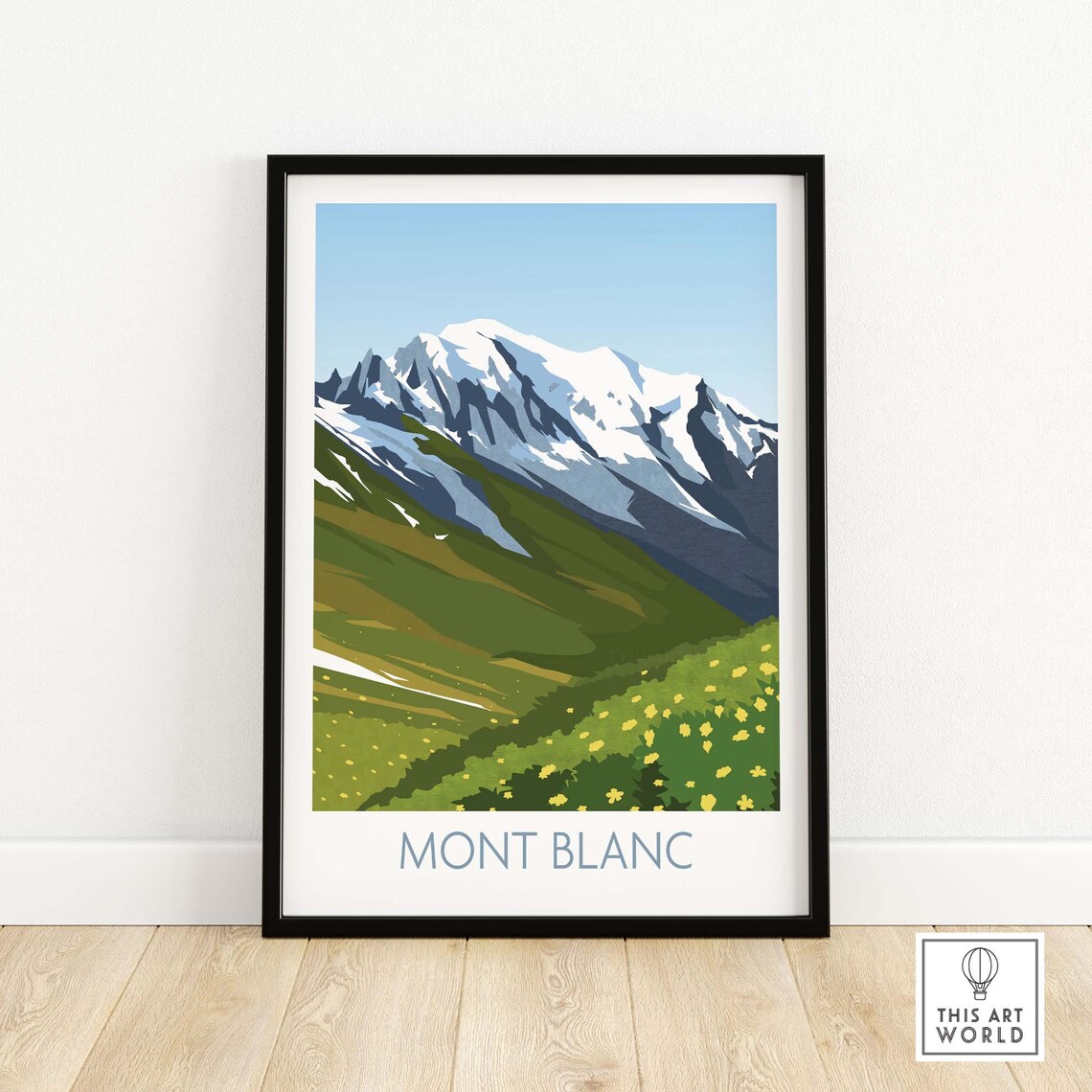 Mont Blanc Vintage Travel Poster Art Print