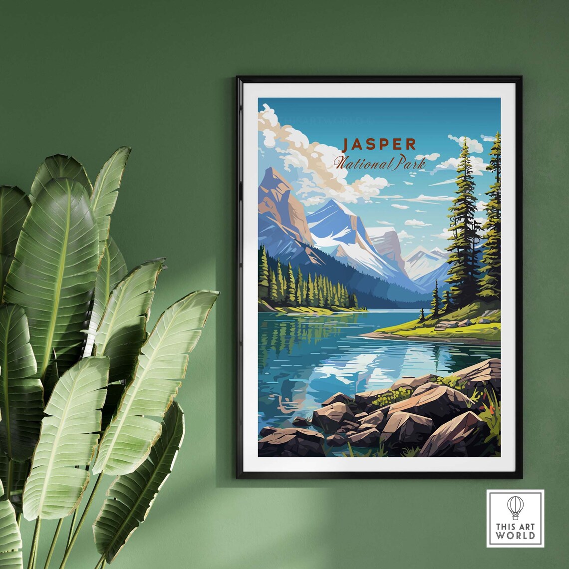 Jasper National Park Travel Poster, Home Decor Print - Image 2