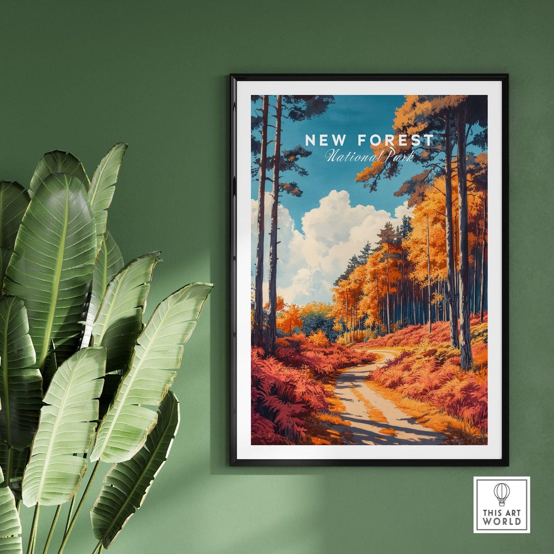 New Forest Travel Poster, England Landscape - Image 2