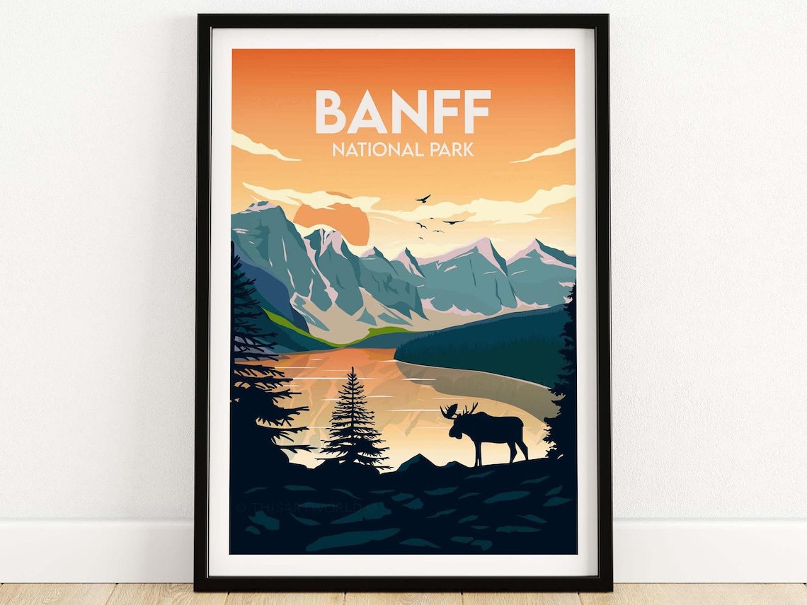 Banff National Park Canadian Travel Poster Print