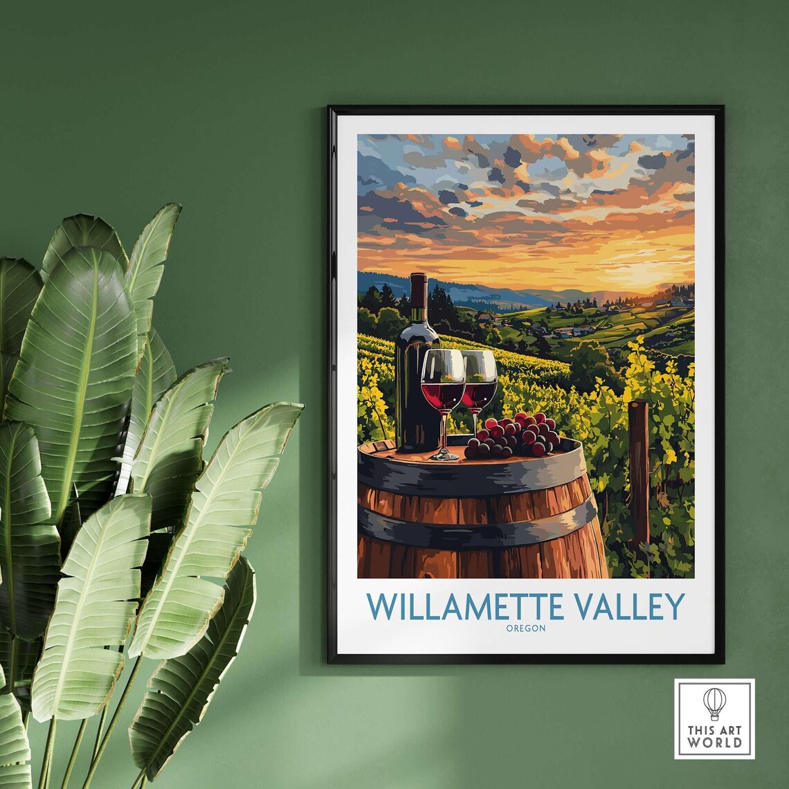 Willamette Valley Wine Country Gift, Illustration - Image 2