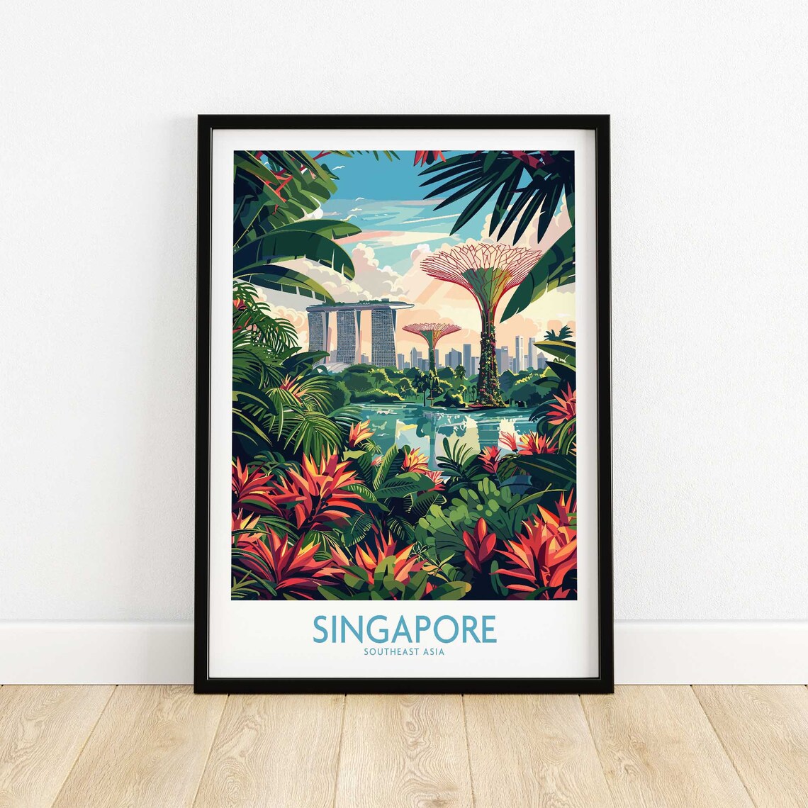Singapore Gardens By The Bay Travel Poster, Marina Sands