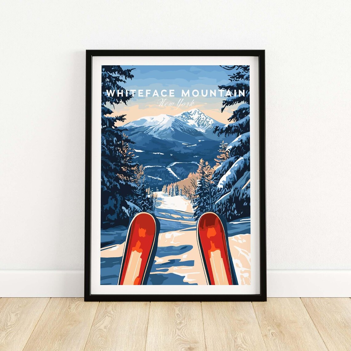 Winter Sports Art Print, Gift for Skier