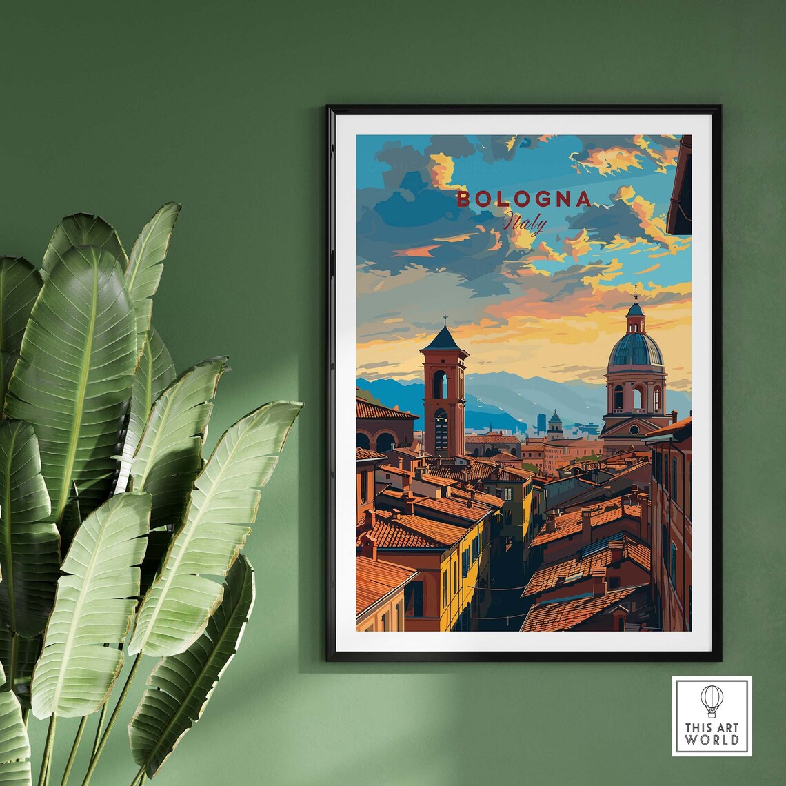 Bologna Poster Italy Bologna Wall Art Print Italy Home Decor Bologna Artwork Poster Gift Bologna Illustration Art Lover Italy Print - Image 2