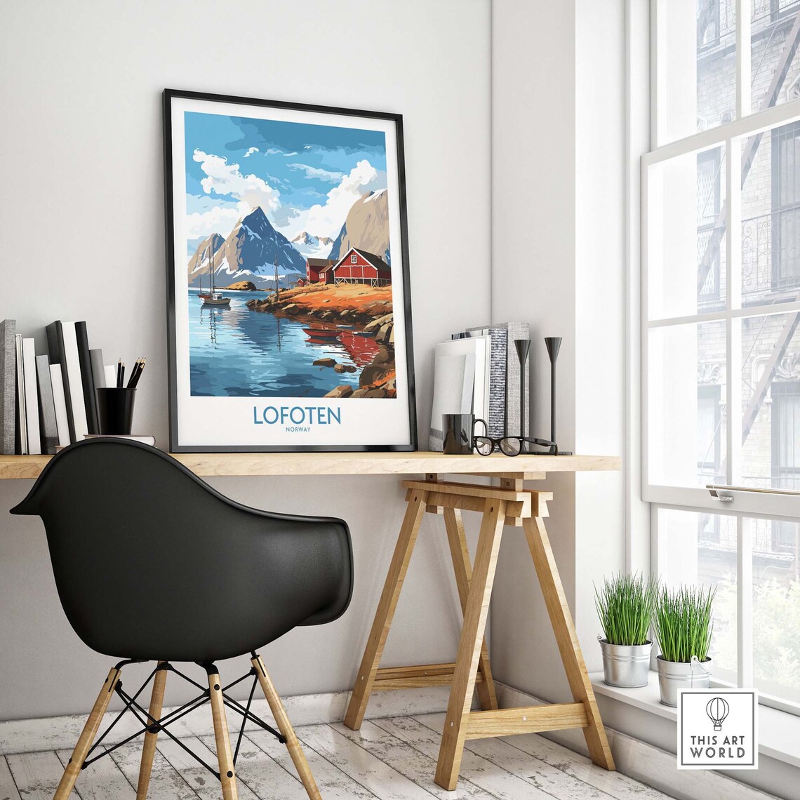 Lofoten Islands Travel Poster, Birthday Gift Art Print - Image 4