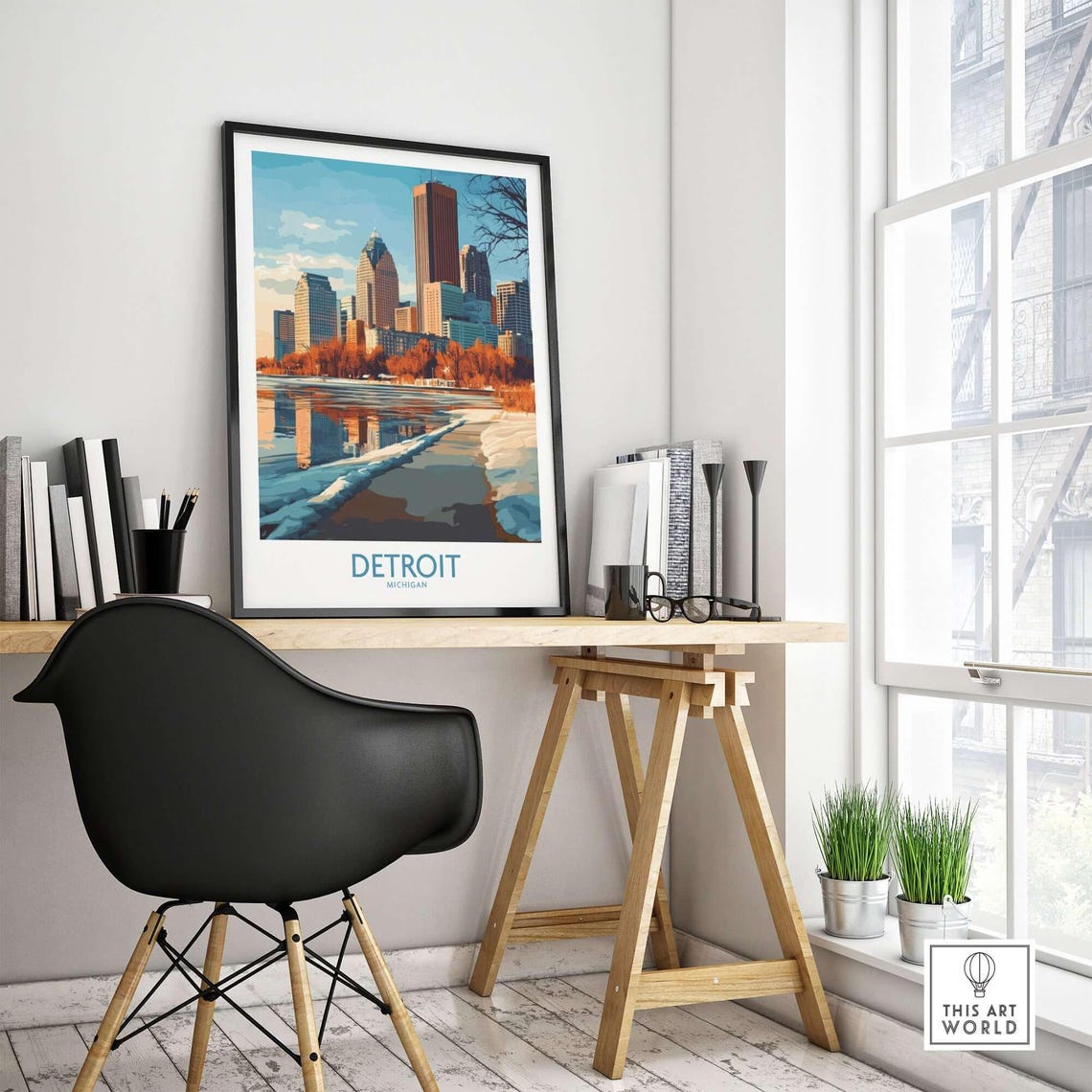 Detroit, Michigan Travel Poster - Image 4