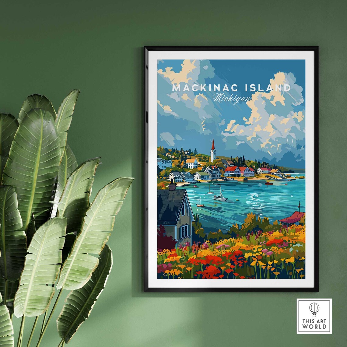 Mackinac Island Travel Poster, Lake Huron - Image 2