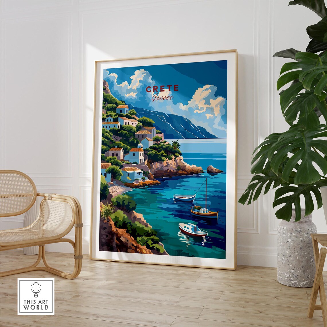 Crete Greece Travel Poster Print, Greece Wall Art - Image 2