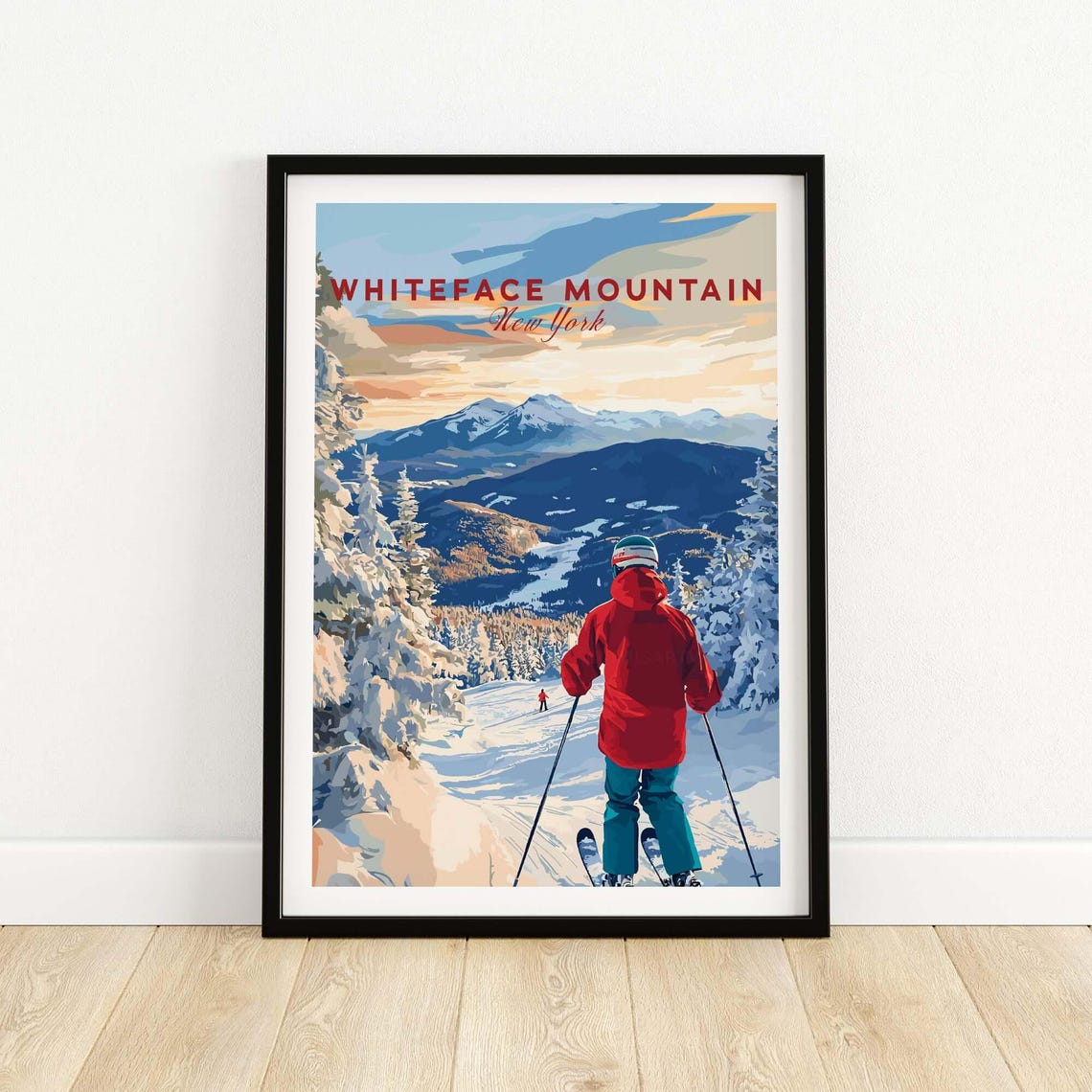 Whiteface Ski Resort Poster, Winter Sports Adventure