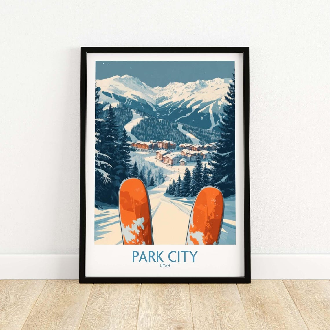 Park City Ski Art Print, Utah Ski Lodge Decor - Image 5