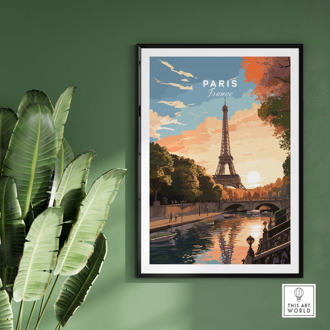 Paris Travel Poster, Eiffel Tower Art Print - Image 2