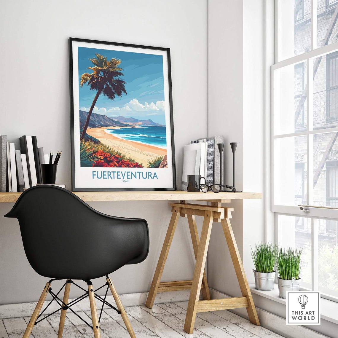 Fuerteventura Travel Poster, Canary Islands Illustration - Image 4