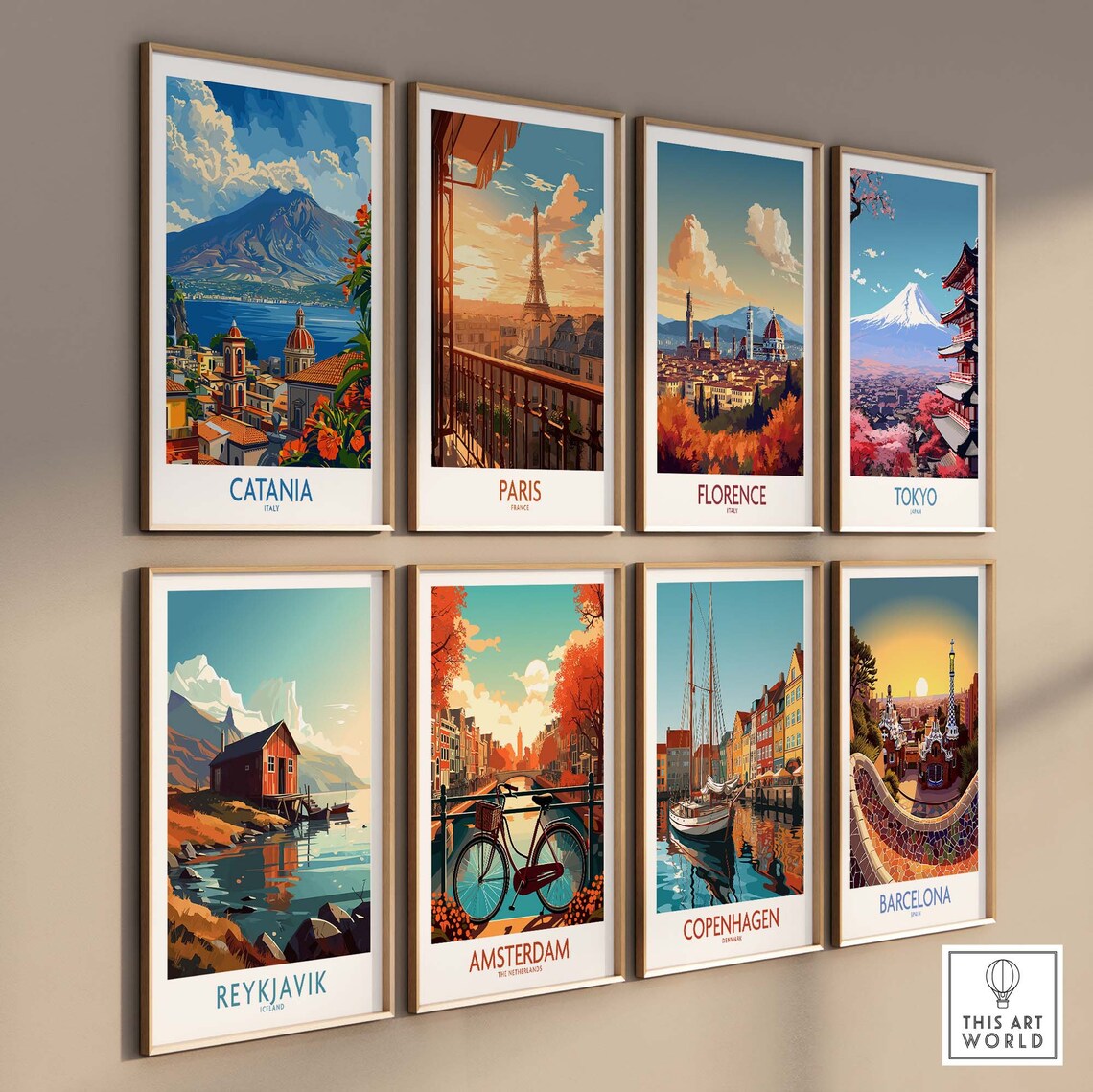 Catania Travel Poster, Sicily Place Illustration - Image 3
