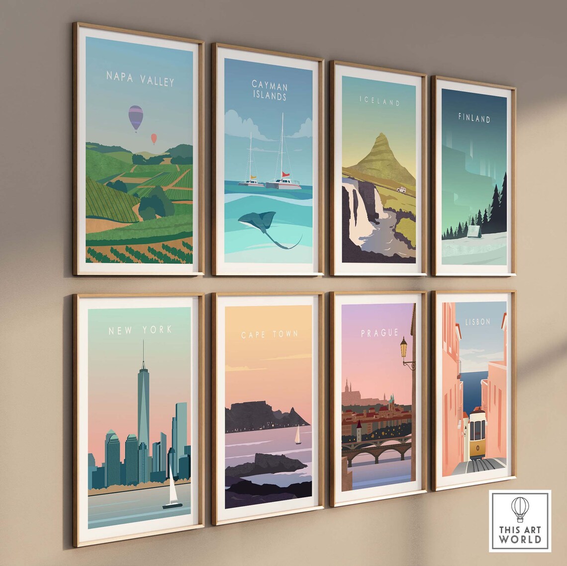 Napa Valley California Vineyard Travel Poster - Image 3