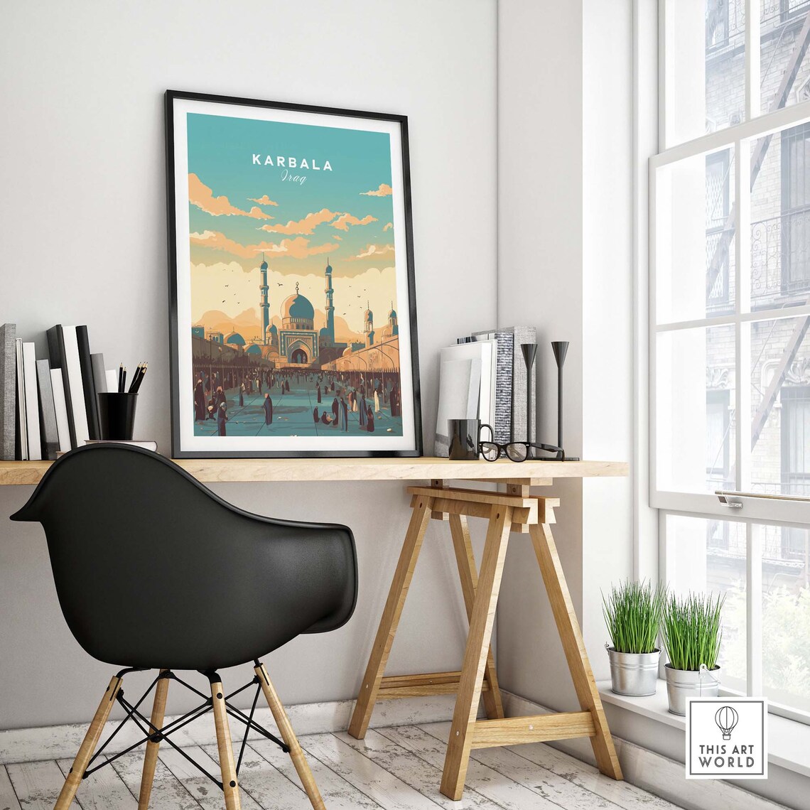 Karbala Iraq Travel Poster, Middle East Travel Poster - Image 4
