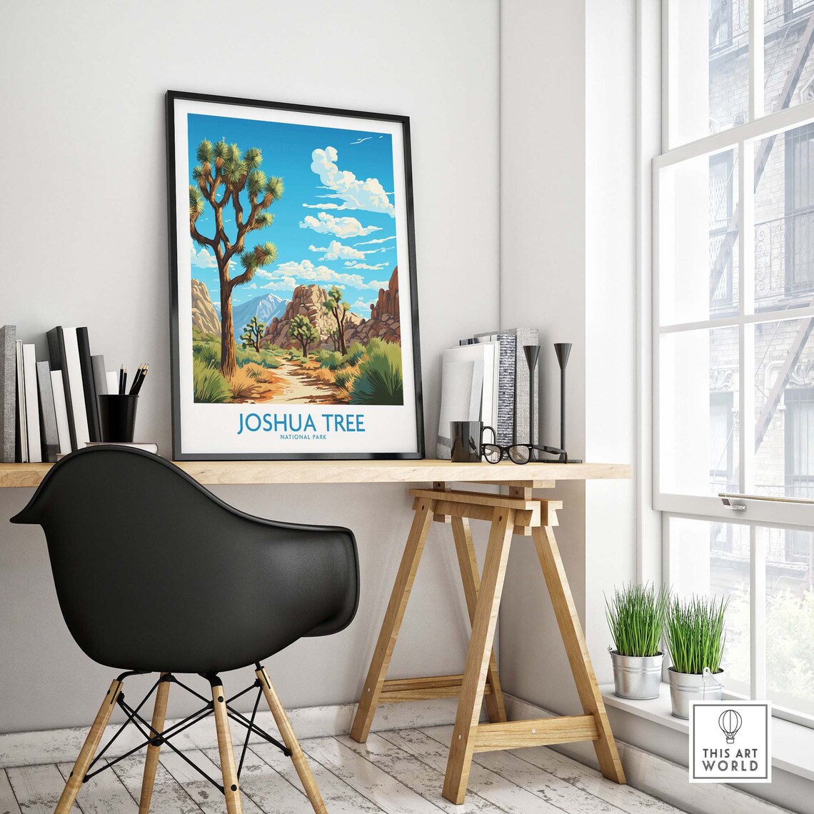 Joshua Tree Travel Poster, National Parks Art Print