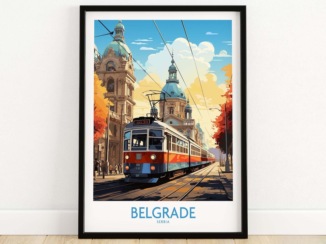 Belgrade Travel Poster, European City Art Print