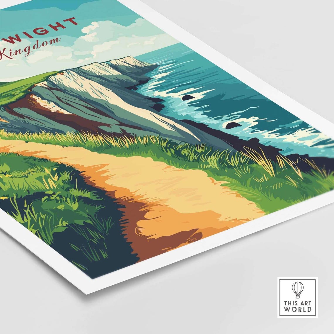 Isle Of Wight Travel Poster, Art Lovers Gift - Image 5