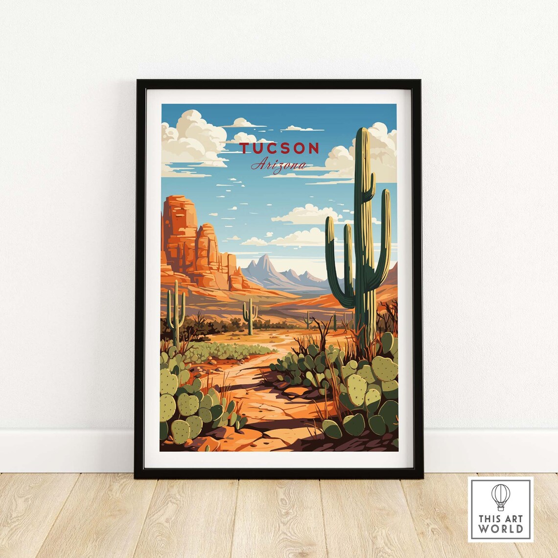 Tucson Arizona Travel Poster, Home Decor Print
