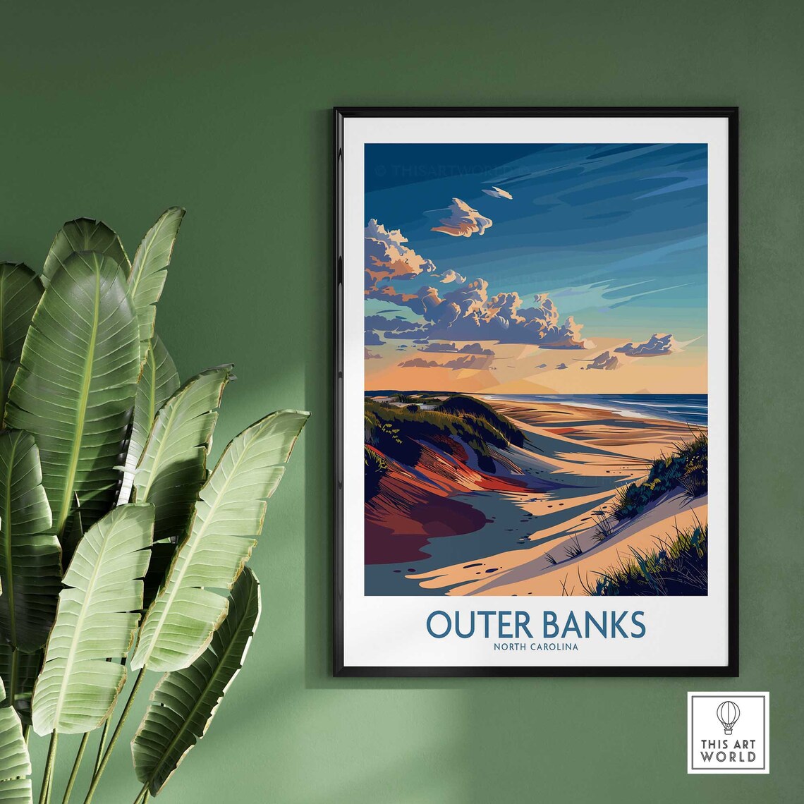 Outer Banks Island Travel Poster, North Carolina - Image 2